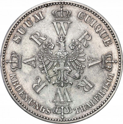 Niemcy Prusy talar 1861 koronacyjny St.3+