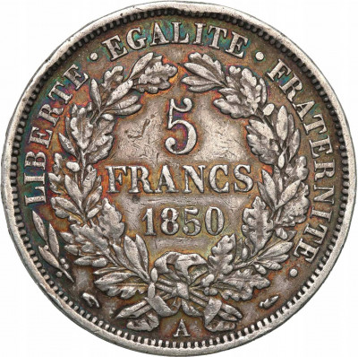 Francja 5 franków 1850 A St.3+