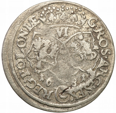 Jan III Sobieski szóstak 1681 st.3+