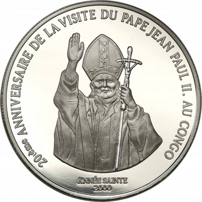 Kongo 10 franków 2000 Jan Paweł II st.L