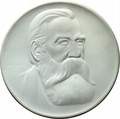 Niemcy DDR duży medal Engels porcelana Miśnia st.1