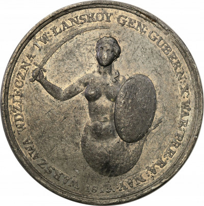 Sergiejewicz Łanskoy Medal 1815 cynk RZADKOŚĆ st3+