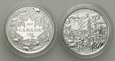 Kanada 3 dolary 2017 SREBRO 2 szt. st.L