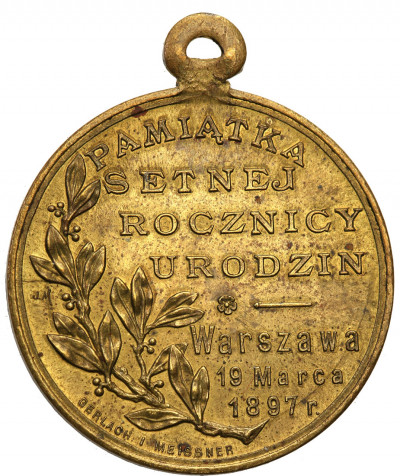 Medalik na setną rocznicę J. Korzeniowskiego 1897