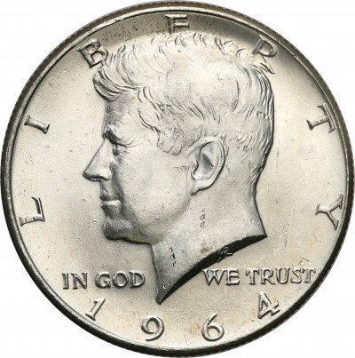 USA Half Dollar 1964 Kennedy SREBRO - idealny