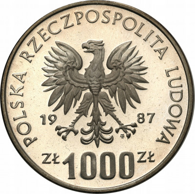 PRÓBA Srebro 1000 złotych 1987 Wratislavia st.L-
