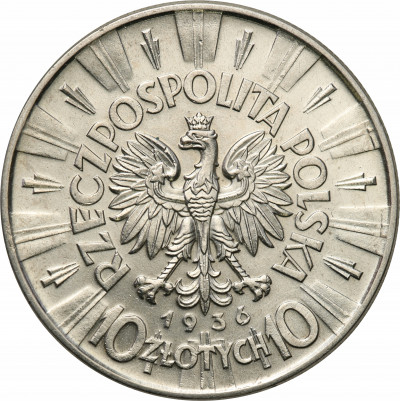 10 złotych 1936 Piłsudski st.1/1- BARDZO ŁADNY