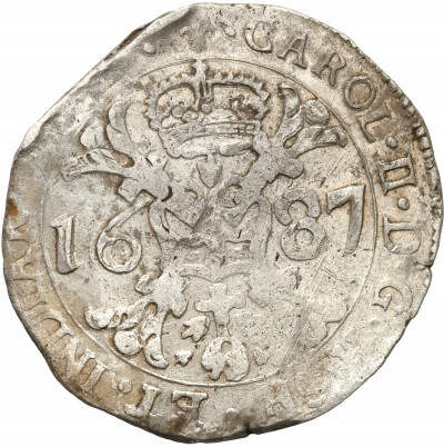 Niderlandy Flandern patagon 1687 st.3