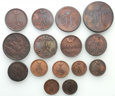 Rosja monety kopiejki – zestaw 15 sztuk