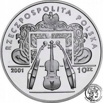 10 złotych 2001 Wieniawski st.L