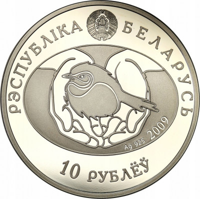 Białoruś 10 Rubli 2009 gęś szara st.L