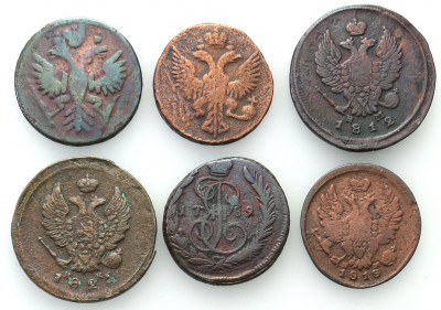 Rosja monety kopiejki – zestaw 6 sztuk