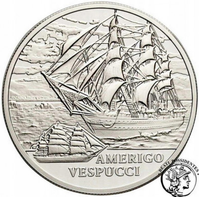 Białoruś 20 Rubli 2010 Okręty Amerigo Vespucci stL