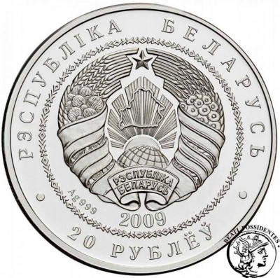 Białoruś 20 Rubli 2009 Wiewiórki st. L