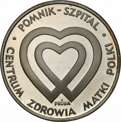 PRÓBA SREBRO 1000 zł 1986 Pomnik - Szpital st.L-