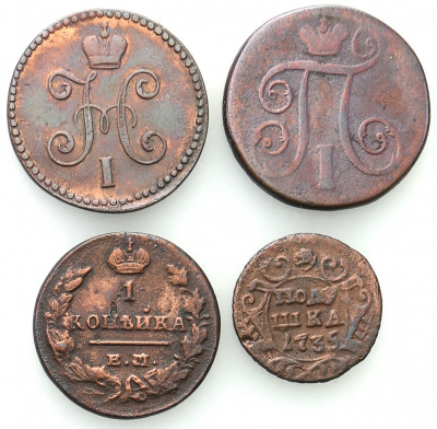 Rosja monety kopiejki – zestaw 4 sztuk
