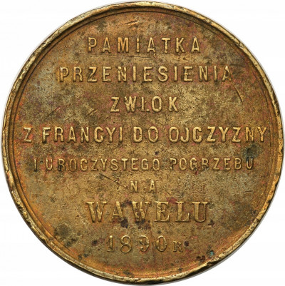 Medal przeniesienie zwłok Wawel Mickiewicz 1890