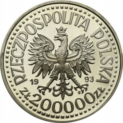 200 000 złotych 1993 Jagiellończyk półpostać st.L