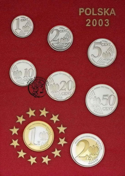 Zestaw Polskie Euro 2003 - projekt 8 sztuk st.L