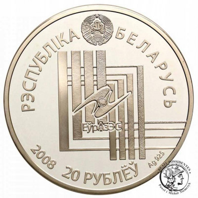 Białoruś 20 rubli 2008 Mińsk st. L