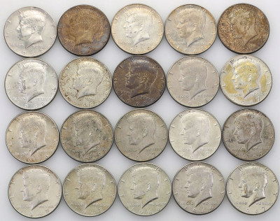 USA 1/2 dolara 1965-1969 SREBRO 20 sztuk