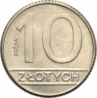 PRL. PRÓBA Nikiel 10 złotych 1989