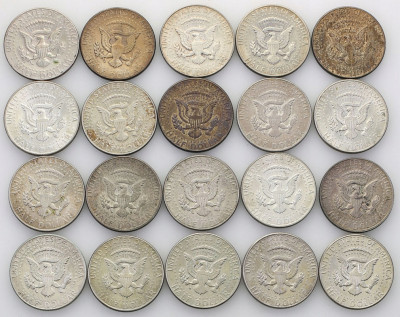 USA 1/2 dolara 1965-1969 SREBRO 20 sztuk