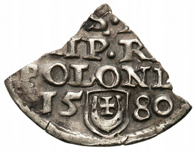 Fragment trojaka olkuskiego 1580 - RZADKOŚĆ R7