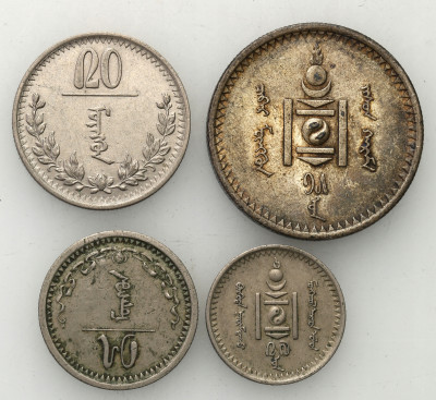 Mongolia 10 + 15 + 20 + 50 mongo (1925 r.) 4 szt.