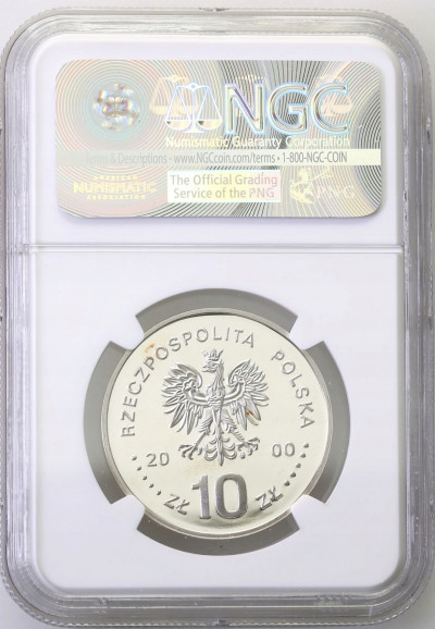 10 złotych 2000 Solidarność NGC PF69 UC
