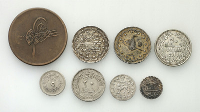 Świat, zestaw 8 monet (7 szt. srebro)