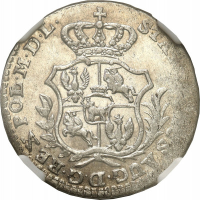 SAP 2 grosze (półzłotek) 1766 NGC MS61