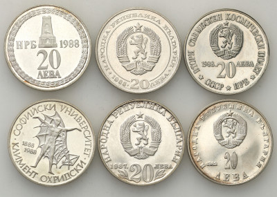 Bułgaria 20 Lewa 1982-88 zestaw 8 sztuk st.L-
