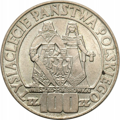 100 zł 1966 Millenium Mieszko i Dąbrówka PIĘKNE