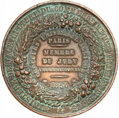 Medal międzynar. wystawa rolnicza w Paryżu 1856