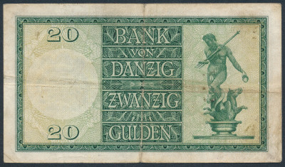 Banknot Wolne Miasto Gdańsk 20 Guldenów 1937 st.4