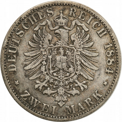 Niemcy 2 marki 1884 A, Berlin – RZADKIE