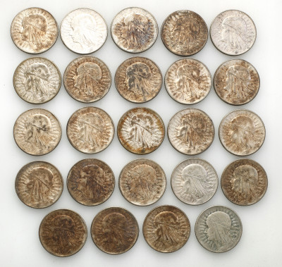 5 złotych 1934 głowa kobiety - zestaw 24 monet