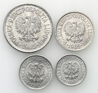 Monety 1965 aluminium zestaw 4 sztuk st.1