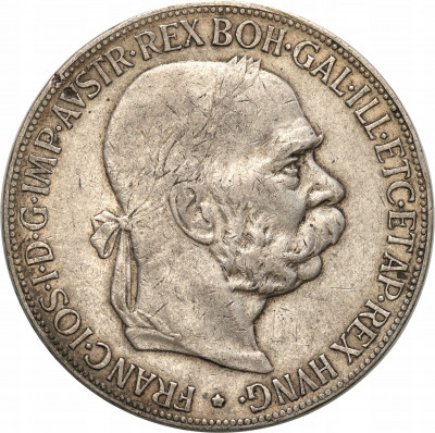 Austria 5 koron 1907, Wiedeń st. 3/3+