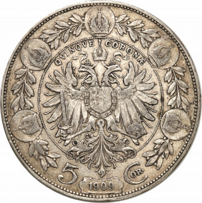 Austria 5 koron 1909, Wiedeń st.3