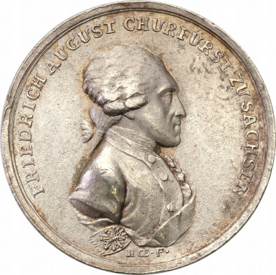 Niemcy, Fryderyk August III. Medal 1792, srebro