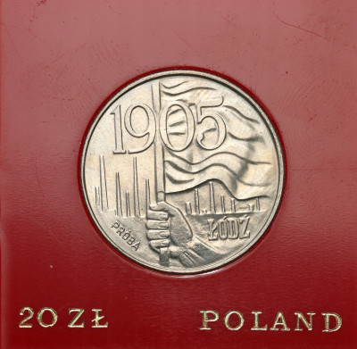 PRÓBA CuNi 20 zł 1980 Łódź - 1905