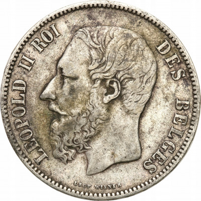 Belgia. 5 franków 1876 st.3+