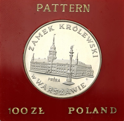 PRÓBA Ag 100 złotych 1975 Zamek Królewski