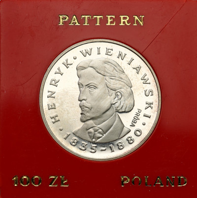 PRÓBA SREBRO 100 złotych 1979 Wieniawski