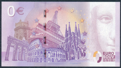 Banknot 0 Euro Warszawa - niski numer!