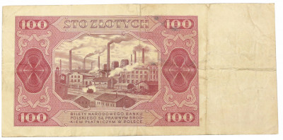 100 złotych 1948, seria GD - bez ramki