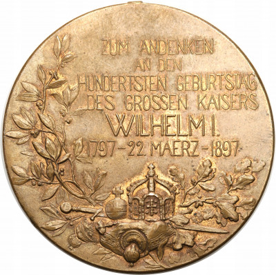 Niemcy Medal na 100. rocznicę urodzin1897, brąz