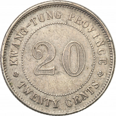 Chiny, Kwang Tung. 20 centów 9 (1920) st. 2-